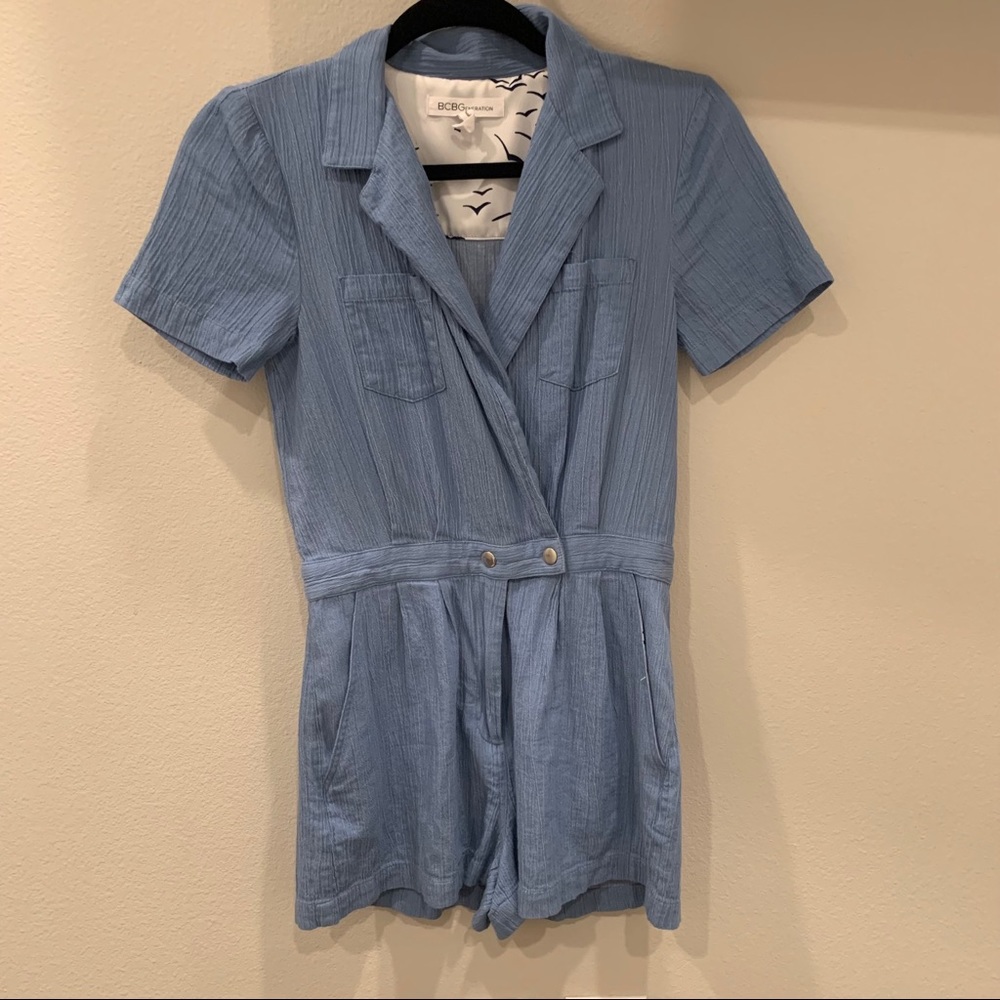 BCBG BLUE ROMPER